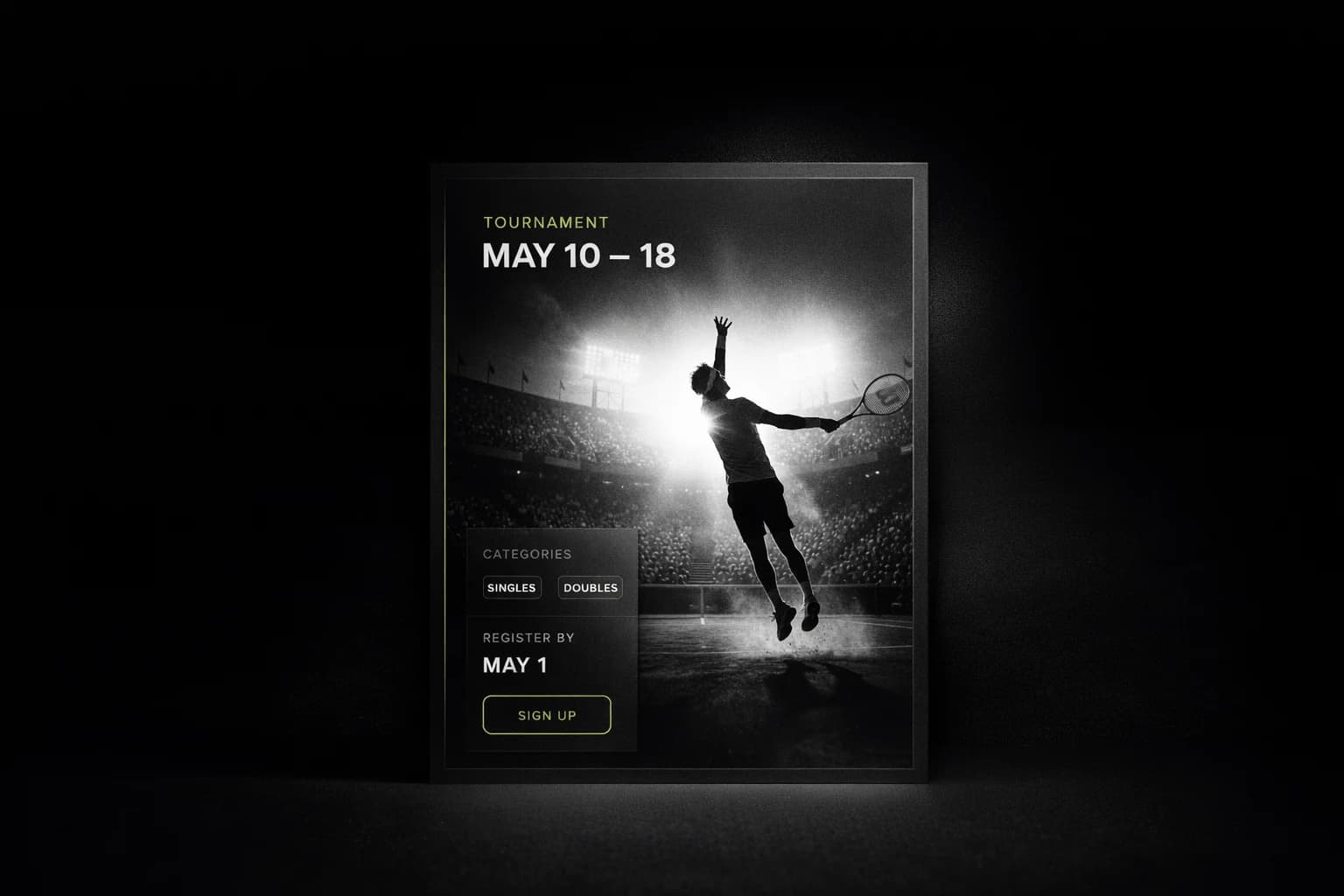 Poster premium de torneio para a home do PlayZone.